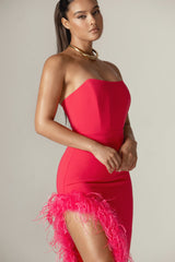 Elizabeth Strapless Corset Maxi Dress (Fuchsia)