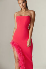 Elizabeth Strapless Corset Maxi Dress (Fuchsia)