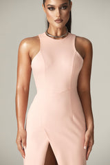 Felicia Ponte De Roma Midi Dress (Soft Pink)