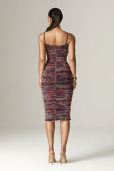 Toira Floral Ruched Midi Dress (Print)