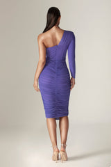 Lida Asymmetrical Cut-Out Midi Dress (Ultra Violet)
