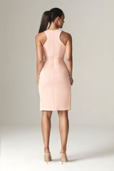 Felicia Ponte De Roma Midi Dress (Soft Pink)
