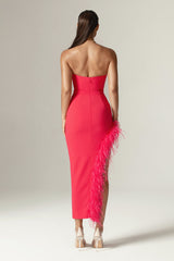 Elizabeth Strapless Corset Maxi Dress (Fuchsia)