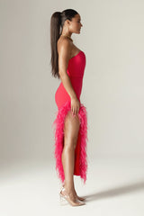 Elizabeth Strapless Corset Maxi Dress (Fuchsia)