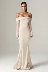 Giulia Mermaid Corset Maxi Gown (Champagne)