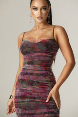 Toira Floral Ruched Midi Dress (Print)