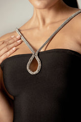 Gizelle Crystallized Bandage Midi Dress (Black)