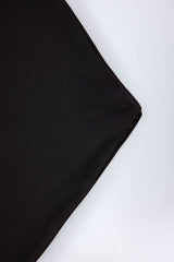 Slinky Jersey Backless Mini Dress in Black