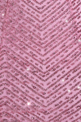 Embellished Halterneck Mini Dress in Pink