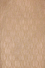 Metallic Lace Godet Fishtail Gown in Gold