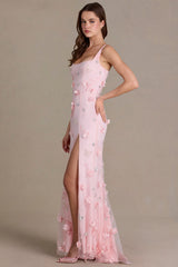 Premium Embellished Corset Gown in Baby Pink