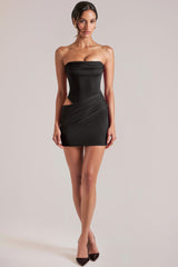 Bandeau Bodycon Mini Dress in Black