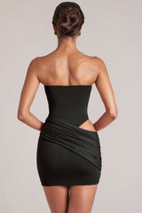 Bandeau Bodycon Mini Dress in Black