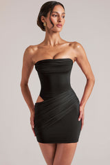 Bandeau Bodycon Mini Dress in Black